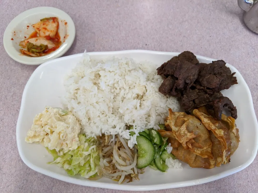Combo Fried Mandu and BBQ Beef